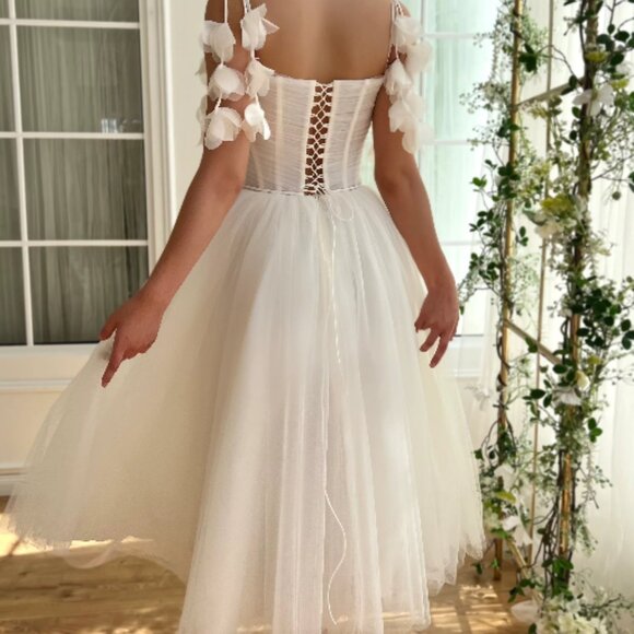 Teuta Matoshi White Orchid Midi Dress - Picture 3 of 8